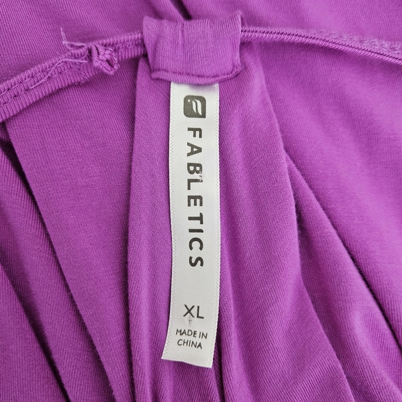 Fabletics Neema Long Maxi Dress Purple Sleeveless Stretch Knit Pull On XL - Picture 6 of 8